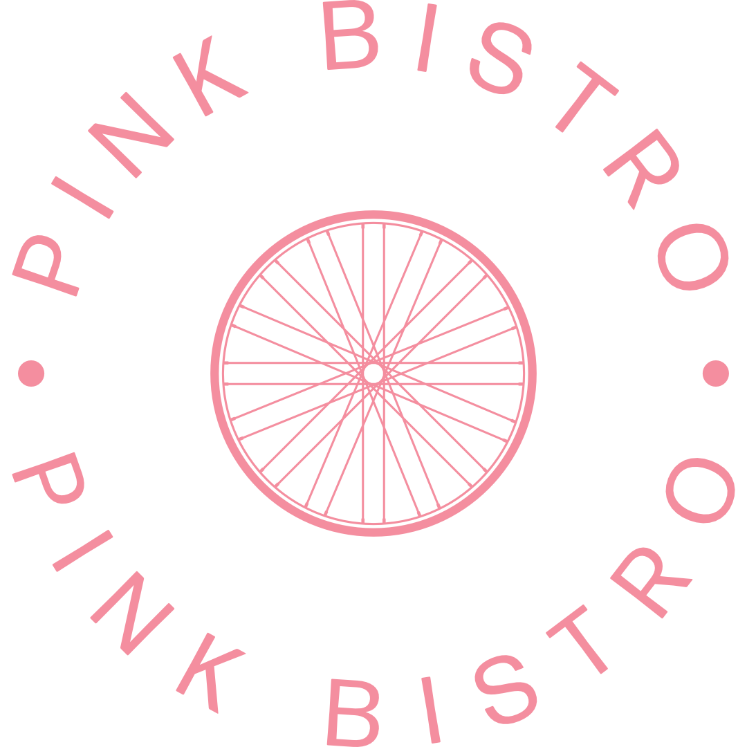 Pink Bistro Logotyp Primär Mörkrosa